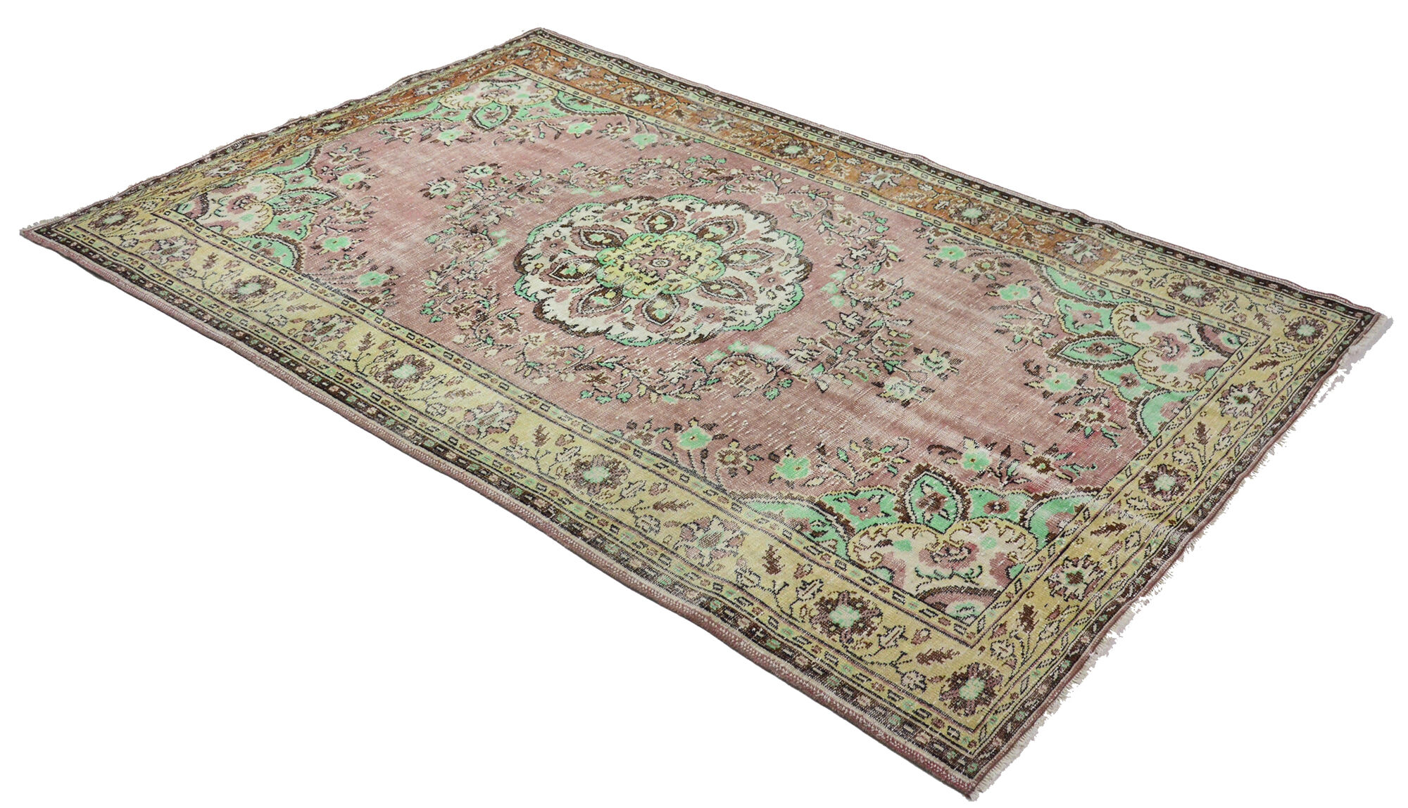 Anatolian handmade vintage rug 290 cm x 181 cm