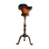 Golden bronze tripod lamp