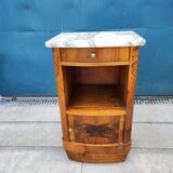 Bedside table marble top art-deco style