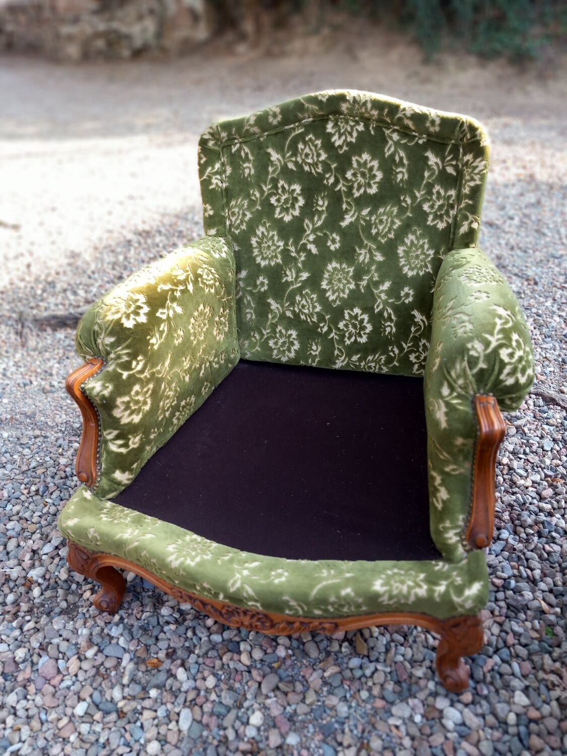 1 pair of old Louis XV shepherdess armchairs