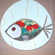 Seafood service / fish 14 pieces / PORNIC M.B.F.A Hand-painted