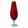 Large vintage twisted red glass vase