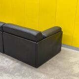 De Sede DS-76 Modular 2-Seater Sofa / Sofa Bed – Black Leather (1970s)