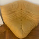 Togo armchair corner heater line roset in original yellow curry alcantara