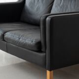 Stouby black leather sofa