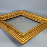 Old frame around 1850 wood - stucco, beaded interior edges, 52x48 hardwood 38x32 cm SB