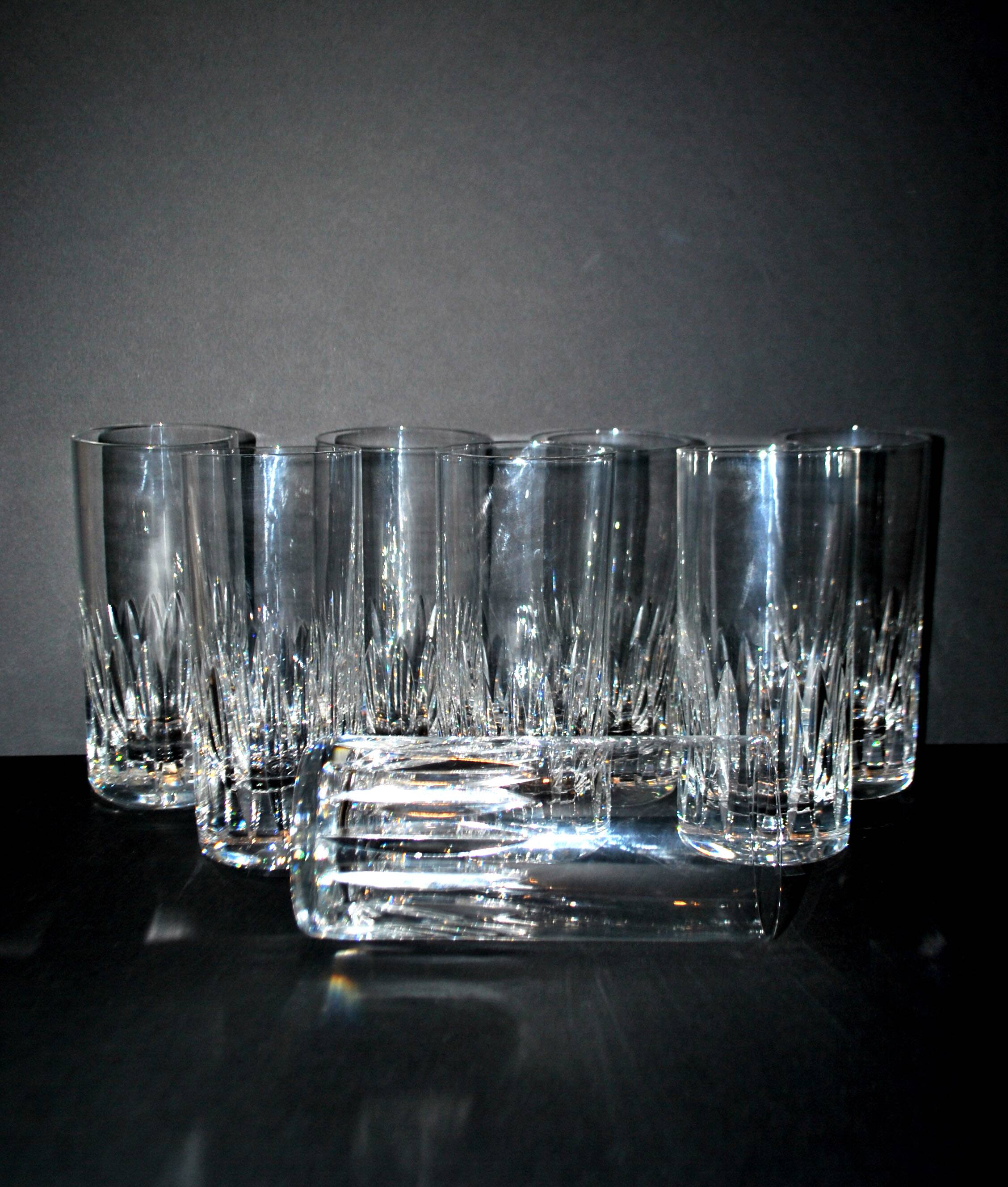 Set of 8 AVIGNON juice or whisky longdrink glasses in Saint-Louis crystal 16cm Ht