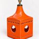 Vintage orange ceramic lamp – Poteries du Marais – 1970s