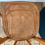 Set of 4 cane chairs in bentwood and honey-coloured cane thonet early 20th century