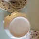 White ceramic tea set with blue flowers / vintage 70s