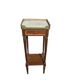 Table d’appoint Louis XVI en acajou, marbre et laiton – vers 1900