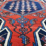 Tapis vintage noué main 1960, 135 cm x 208 cm
