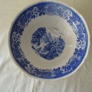 Large salad bowl dish Villeroy & Boch antique earthenware 374112 Burgenland Blue