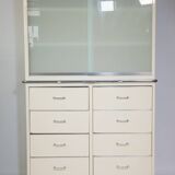 Armoire métallique, placard, armoire médicale, Baisch, vintage années 1960, tiroirs