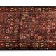 Traditional persian runner rug, handmade wool rug 87x420cm