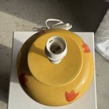 Large yellow lamp base with orange tulip shades, H46 D24