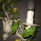 Wire wall lamp decorated with lemons