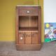 Art Deco bedside table, wooden Art Deco nightstand with marble top.