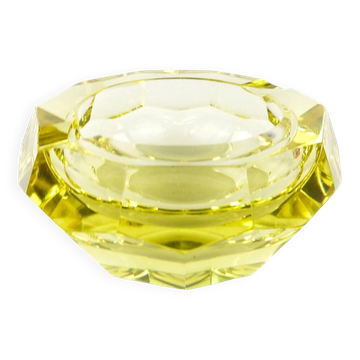 Cendrier Art Déco, cristal, Tchécoslovaquie, années 1950