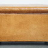 Vintage Sheepskin Leather Designer Ottoman by Bart van Bekhoven