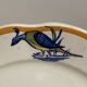 12 art nouveau flat plates from Boch La Louvière, peacock model