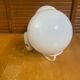 Double Minimalist Opaline Ball Wall Light + White Metal Support 80