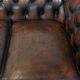 Classic English Chesterfield 2.5 seater sofa in brown cowhide