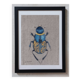 Painting on linen, the beetle