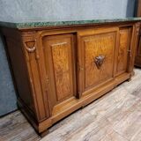 Louis XVI style mahogany and burl wood sideboard, 19th century