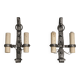 Brutalist Ferro Art wall sconces in wrought iron – Spain, 1970s