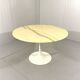 Table à manger ronde en marbre avec pied tulipe des années 1960.