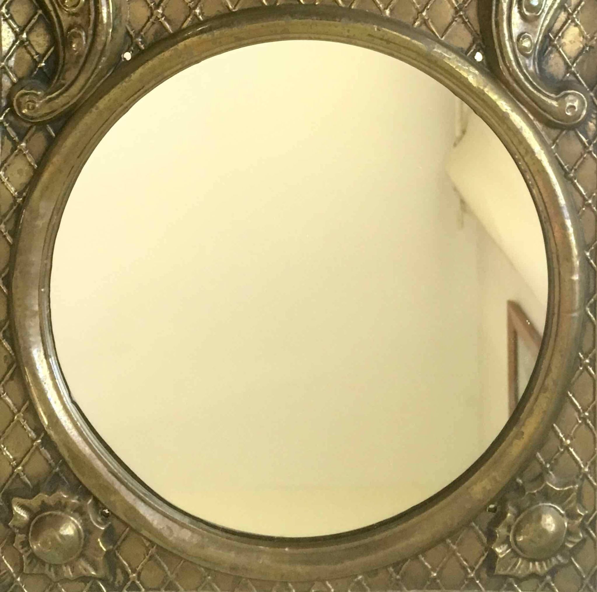 Miroir vintage cadre en laiton