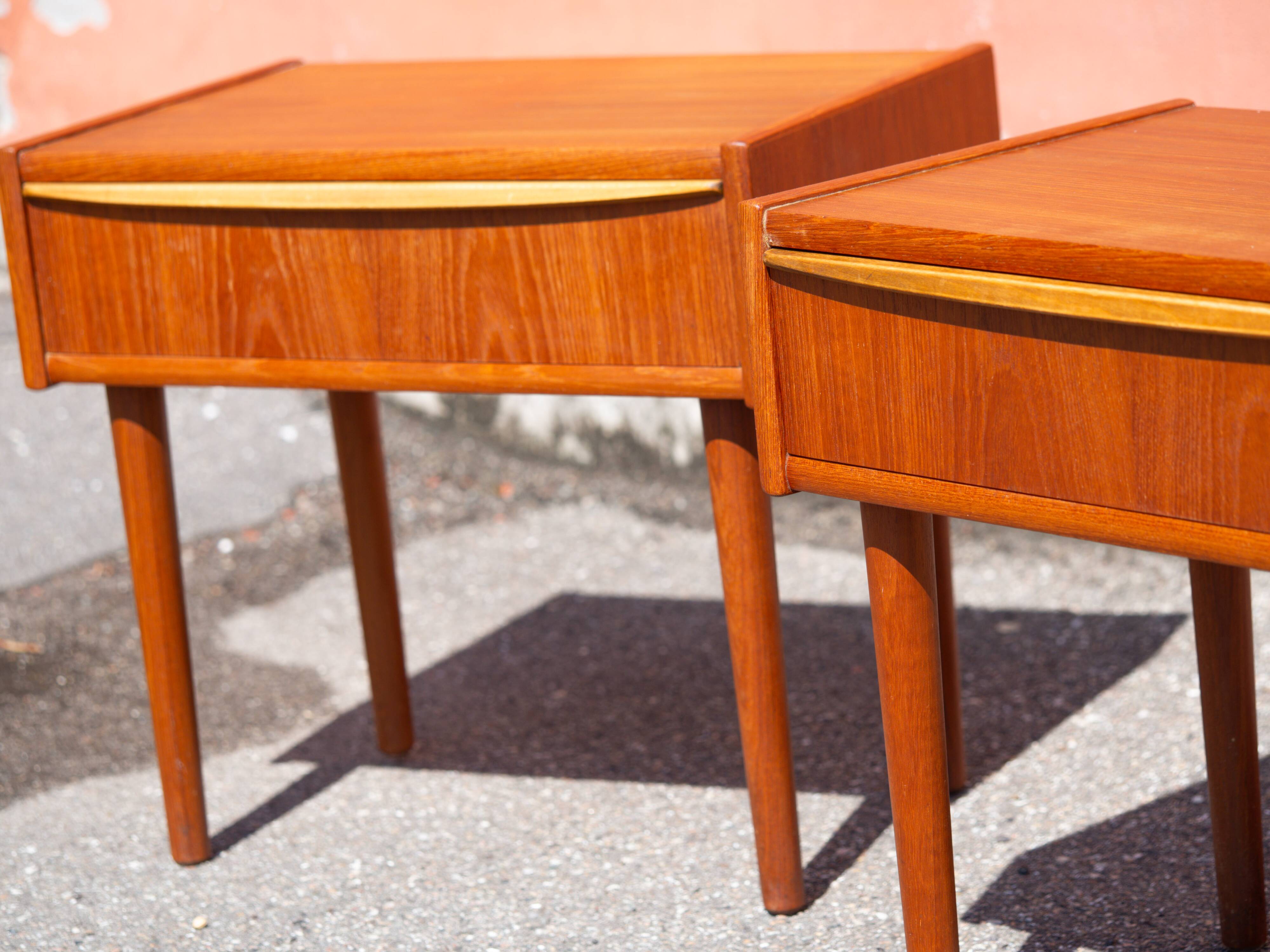 Pair of 2 Danish vintage nightstands from 1960s