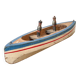 Wooden basin barque from the brand Giraud Sauveur with 2 sailors.