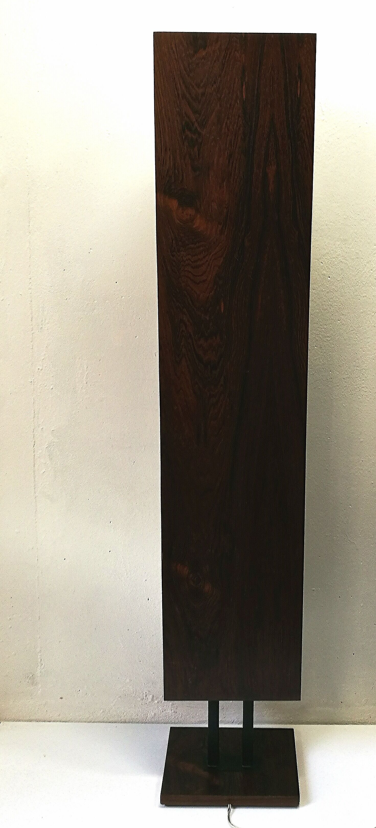 Floor lamp 60s rosewood and granite resin totem