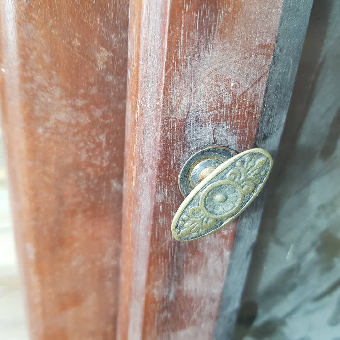 Massive walnut antique clock body