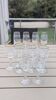 Lot de 15 verres en cristal gravé avec liseré doré