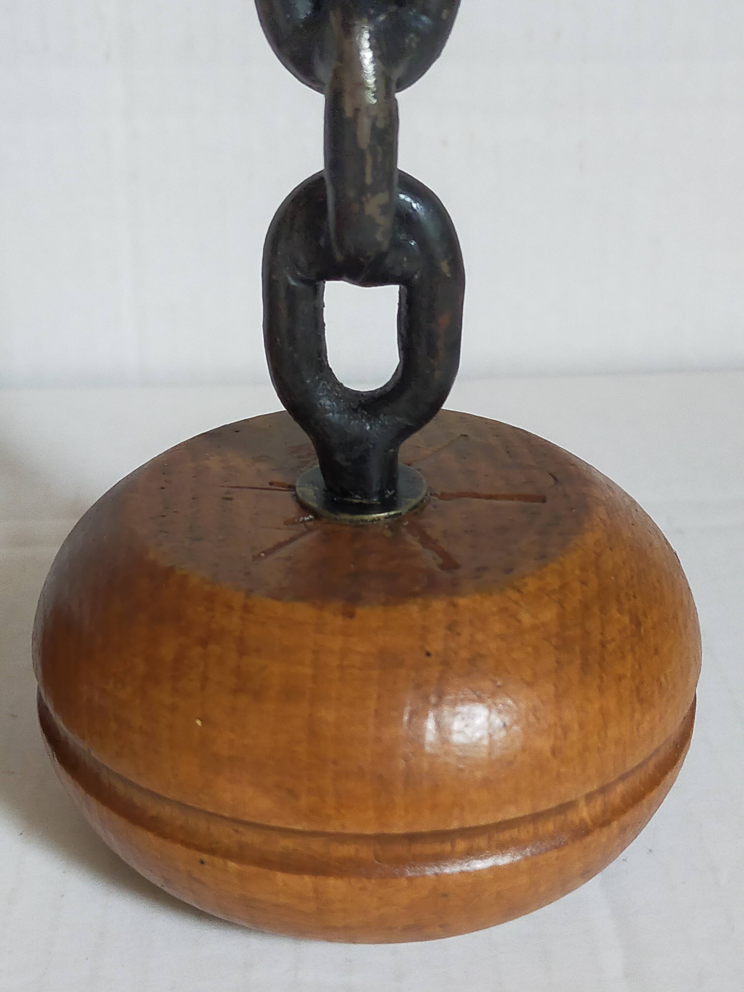 Duo of brutalist Art-popular candlesticks 50s