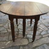 Round table 6 feet 3 solid walnut extensions