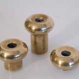 Set of Scandinavian brass candlesticks, 1960s