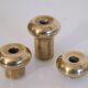 Set of Scandinavian brass candlesticks, 1960s