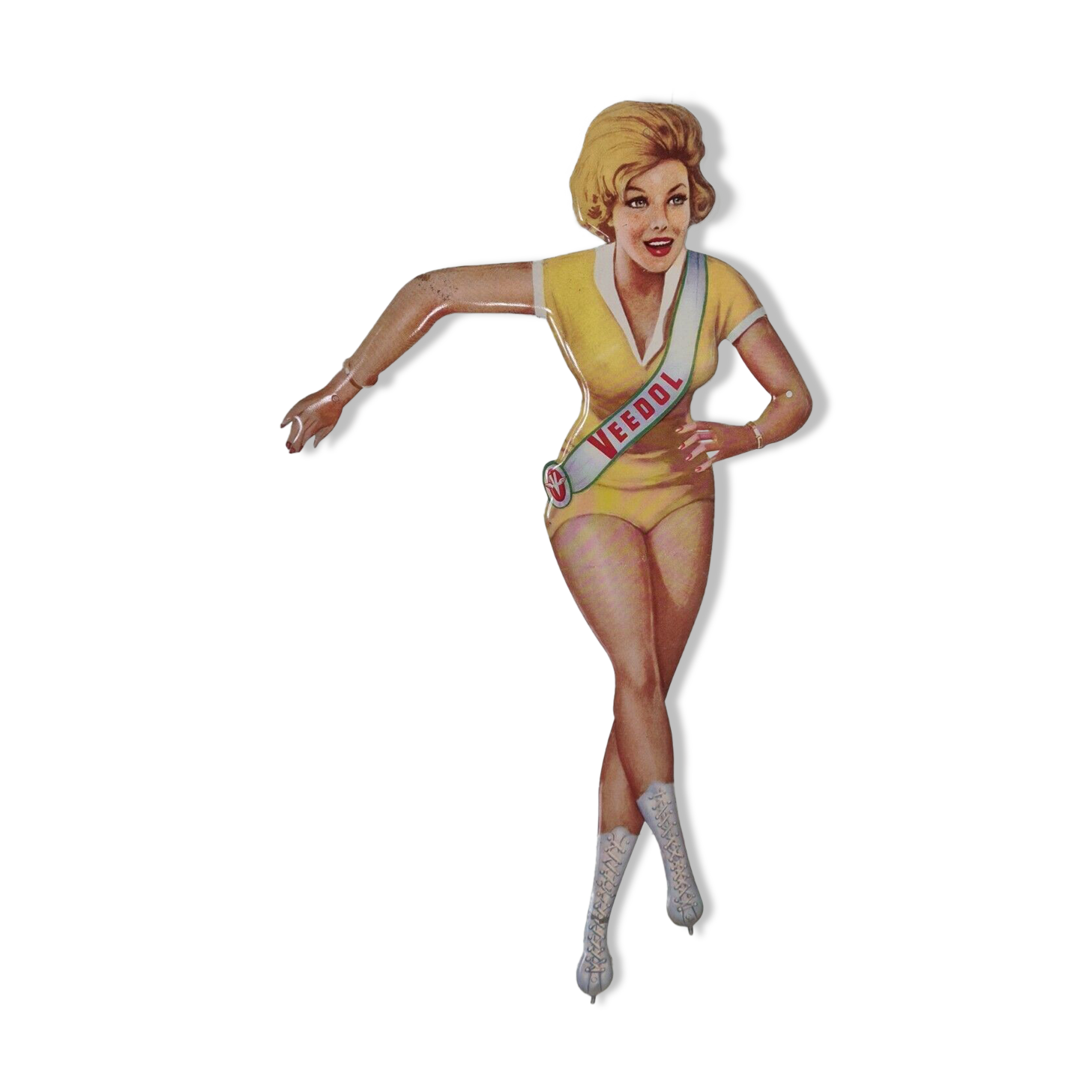 Veedol pin up advertising plate