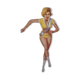 Veedol pin up advertising plate