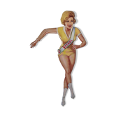 Veedol pin up advertising plate