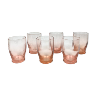 Lot of 6 shot glasses Rosaline Arcoroc