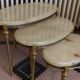 Nesting tables marble and brass 1960