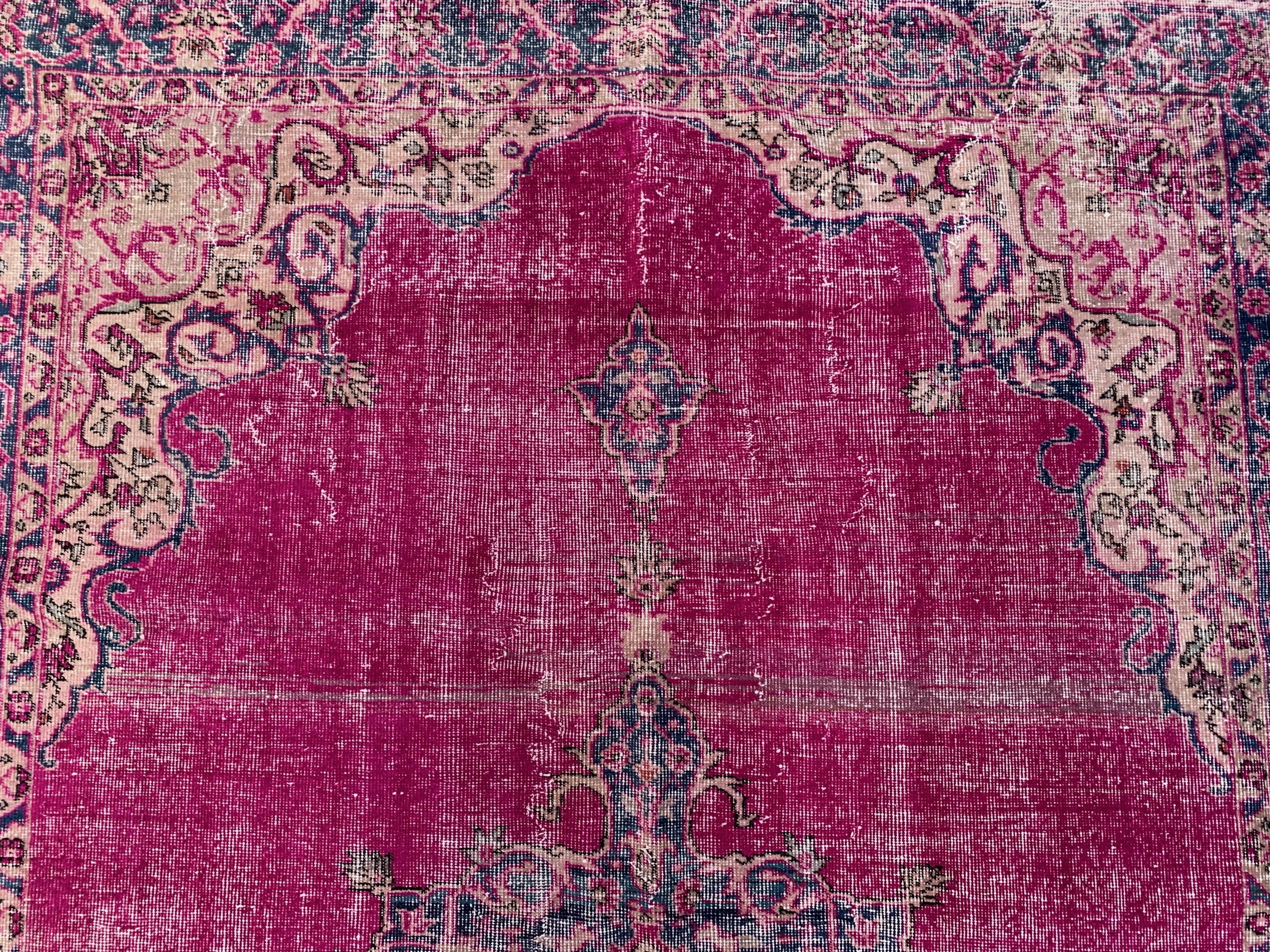 Vintage Turkish Rug 300x200 cm, Tribal Wool Carpet Large