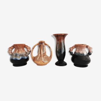 Ensemble de 4 vases Alphonse Mouton