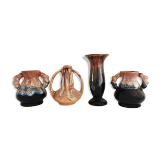 Set of 4 Alphonse Mouton vases