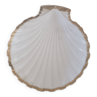 Paris porcelain shell-shaped bowl